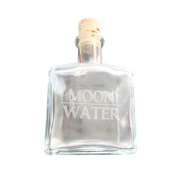 Etched Glass Moon Water Jar