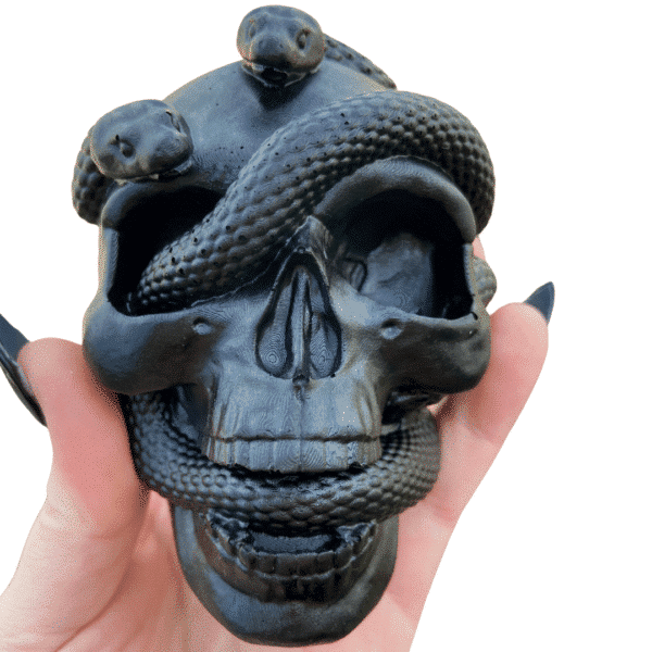 Obsidian Serpent Skull