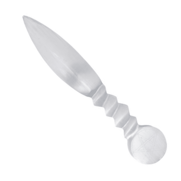 Pentagram Selenite Athame